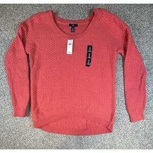 GAP NWT Sweater Adult Medium Cable Knit Pullover Pink Women's